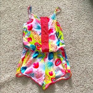 Girls floral colourful romper